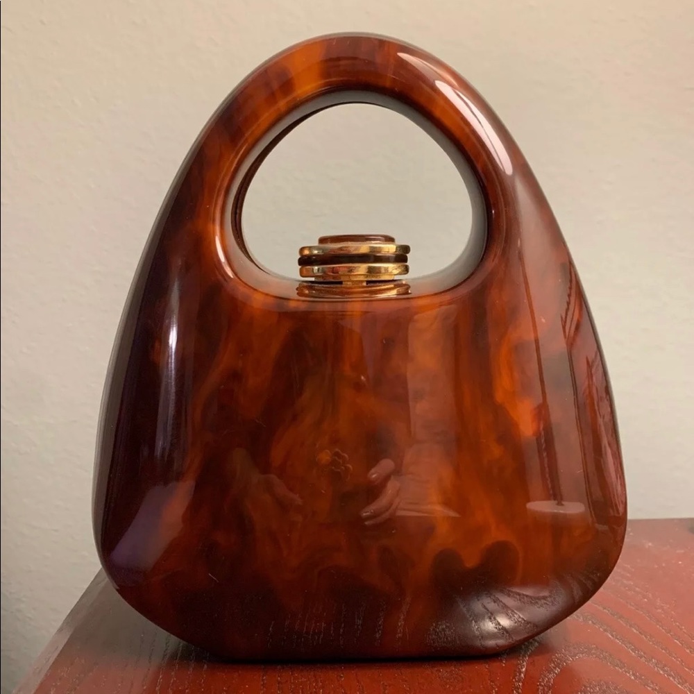 RODO Lucite Faux Wood Grain Bag